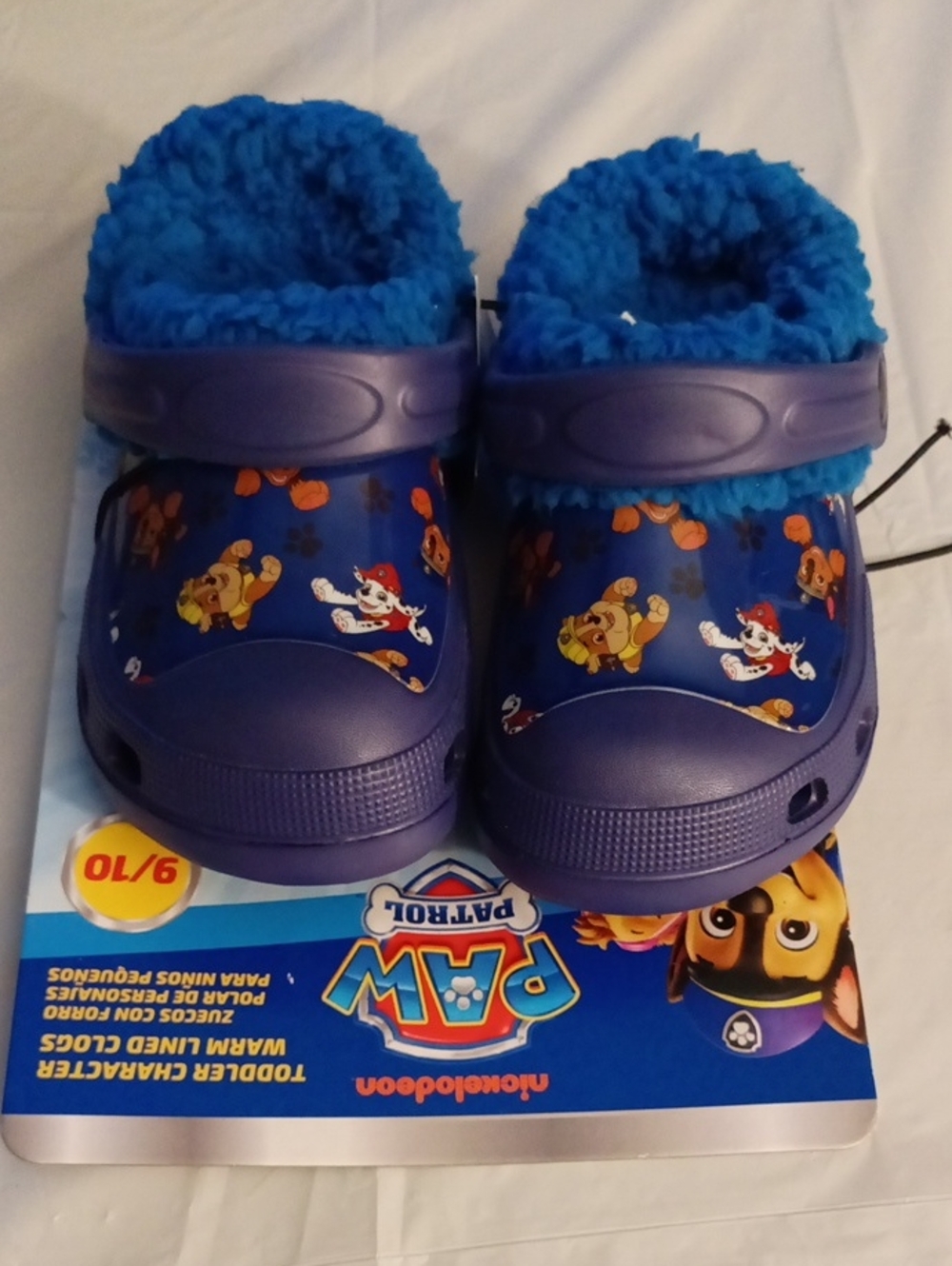 Paw patrol toddler lined slippers size 9-10